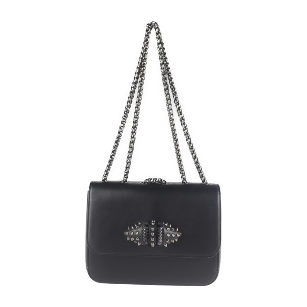 Christian Louboutin Shoulder Bag Chain Leather Black